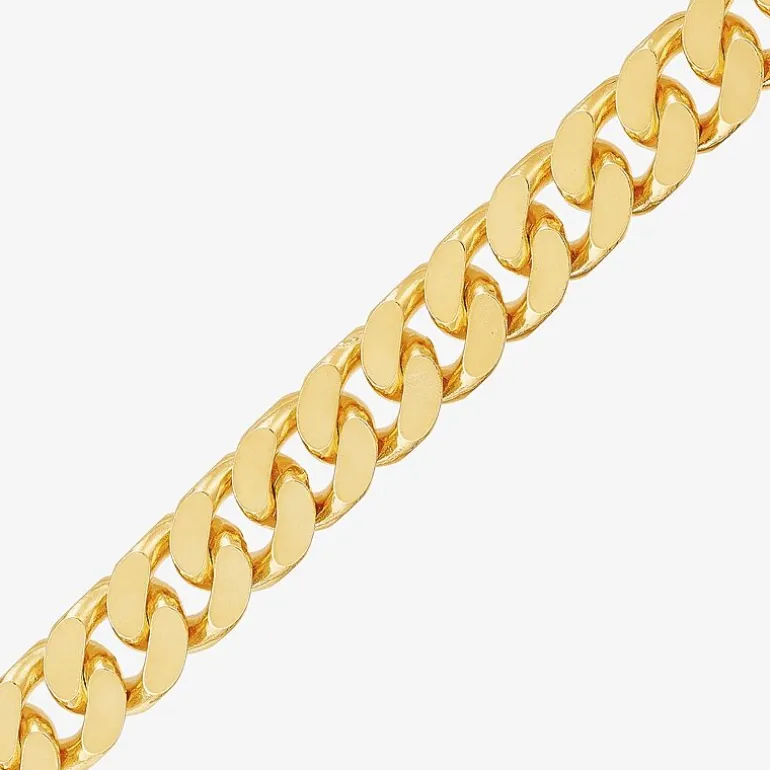 Made in Italy Mens 24K Gold Over Silver 22 Inch Curb Chain Necklace