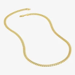 Made in Italy Mens 10K White Gold 14K White Gold 22 Inch Curb Chain Necklace
