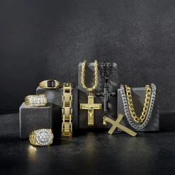Made In Italy Mens 10K Yellow Gold 22