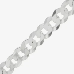 Made in Italy Mens Sterling Silver 9 Inch Solid Curb Chain Bracelet