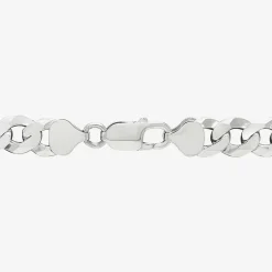 Made in Italy Mens Sterling Silver 9 Inch Solid Curb Chain Bracelet