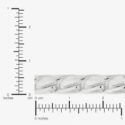 Made in Italy Mens Sterling Silver 8 1/2 Inch Solid Curb Chain Bracelet