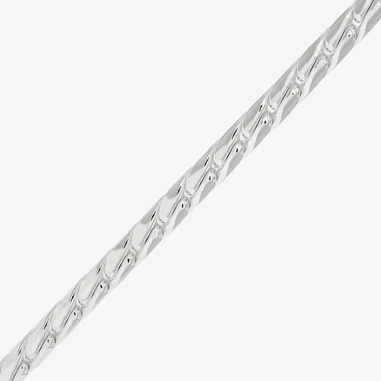Made in Italy Mens Sterling Silver 8 1/2 Inch Solid Curb Chain Bracelet