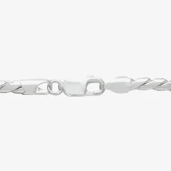 Made in Italy Mens Sterling Silver 8 1/2 Inch Solid Curb Chain Bracelet