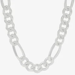 Made in Italy Mens Sterling Silver 24 Inch Figaro Chain Necklace