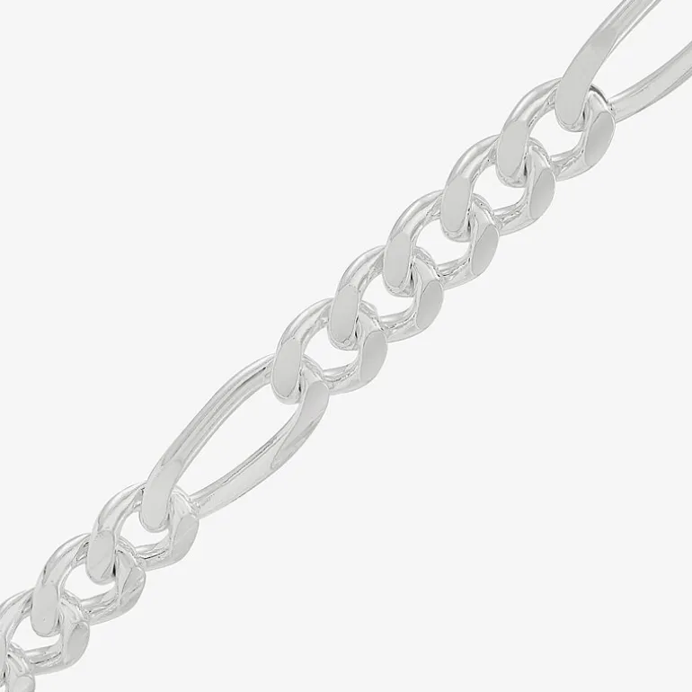 Made in Italy Mens Sterling Silver 24 Inch Figaro Chain Necklace