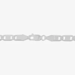Made in Italy Mens Sterling Silver 20 Inch Mariner Chain Necklace