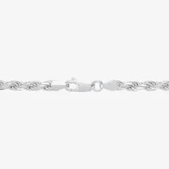 Made in Italy Mens Sterling Silver 30 Inch Rope Chain Necklace