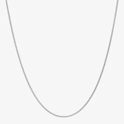 Made in Italy Sterling Silver 18 - 24 Inch Solid Wheat Chain Necklace