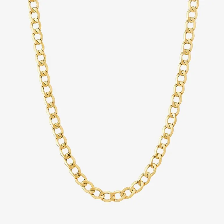 Made in Italy Unisex Adult 18 - 22 Inch 10K Gold Link Necklace