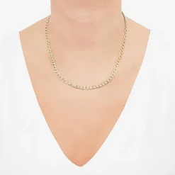 Made in Italy Unisex Adult 18 - 22 Inch 10K Gold Link Necklace