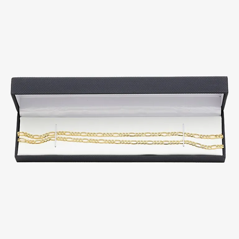 Made in Italy Unisex Adult 10K Gold 20 Inch Figaro Chain Necklace