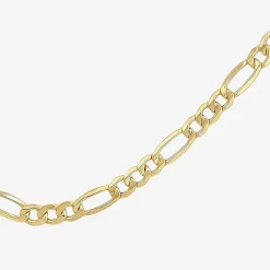 Made in Italy Unisex Adult 10K Gold 20 Inch Figaro Chain Necklace