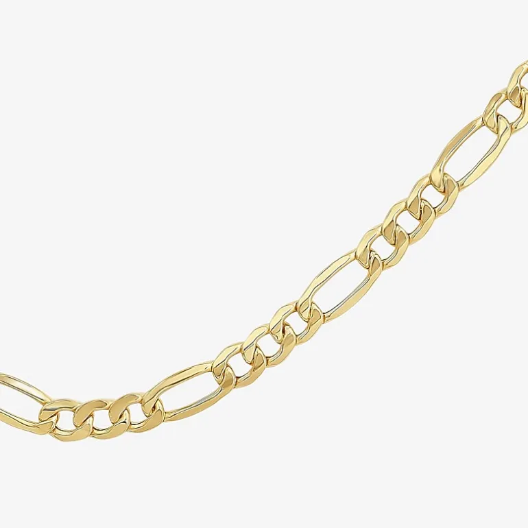 Made in Italy Unisex Adult 10K Gold 20 Inch Figaro Chain Necklace