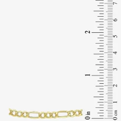 Made in Italy Unisex Adult 10K Gold 20 Inch Figaro Chain Necklace
