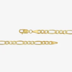Made in Italy Unisex Adult 10K Gold 20 Inch Figaro Chain Necklace