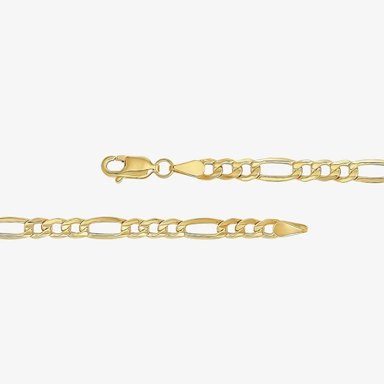 Made in Italy Unisex Adult 10K Gold 20 Inch Figaro Chain Necklace
