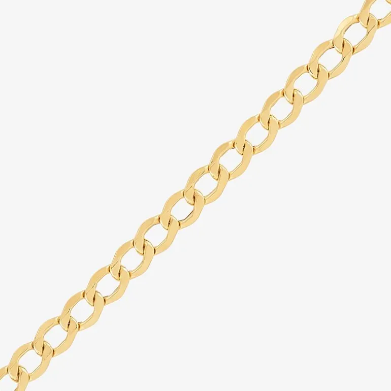 Made in Italy Unisex Adult 10K Gold 20 Inch Curb Chain Necklace