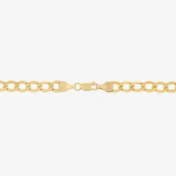 Made in Italy Unisex Adult 10K Gold 20 Inch Curb Chain Necklace