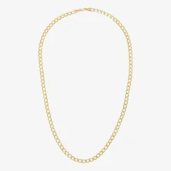 Made in Italy Unisex Adult 10K Gold 20 Inch Curb Chain Necklace