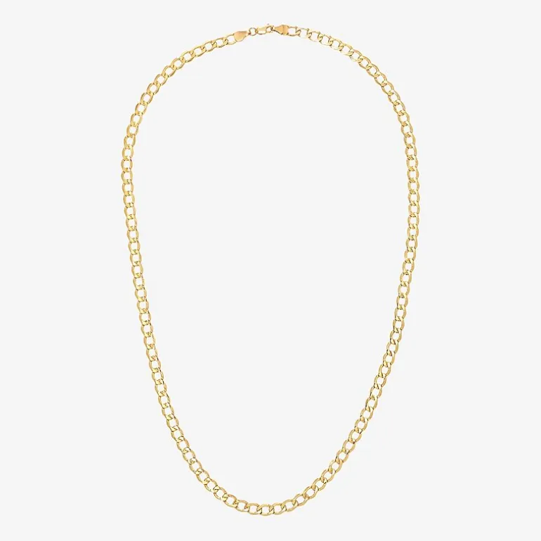 Made in Italy Unisex Adult 10K Gold 20 Inch Curb Chain Necklace