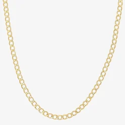 Made in Italy Unisex Adult 10K Gold 20 Inch Curb Chain Necklace