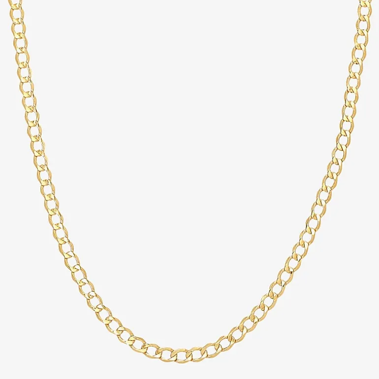 Made in Italy Unisex Adult 10K Gold 20 Inch Curb Chain Necklace