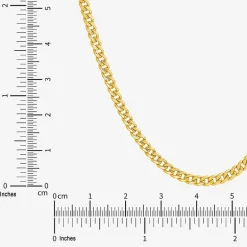 Made in Italy Unisex Adult 14K Gold 22 Inch Cuban Chain Necklace