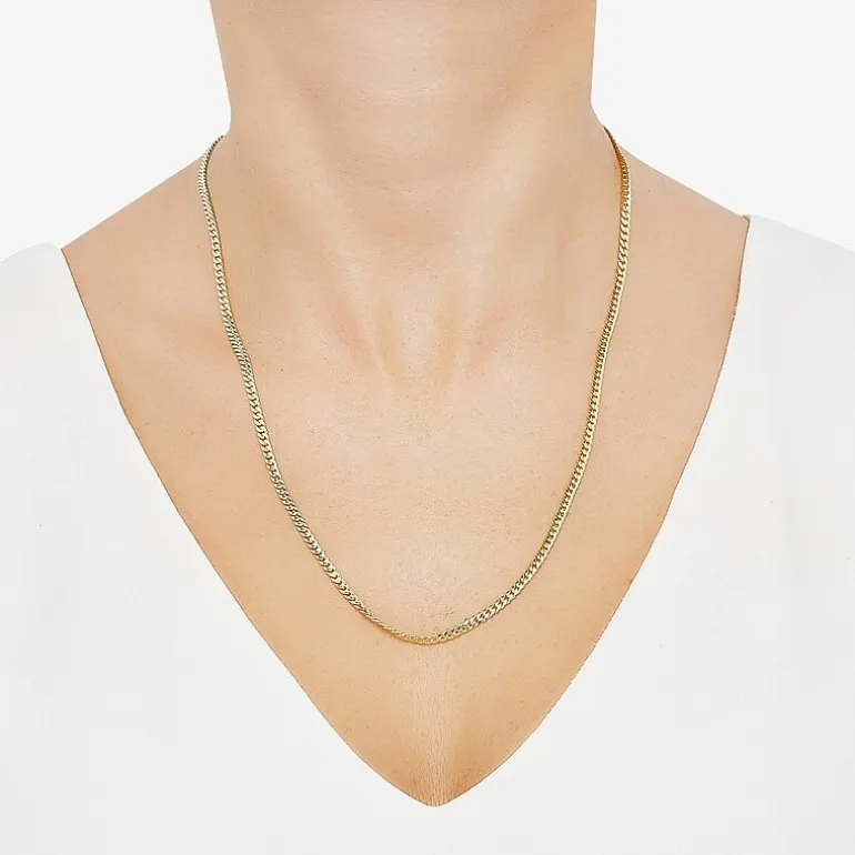 Made in Italy Unisex Adult 14K Gold 22 Inch Cuban Chain Necklace