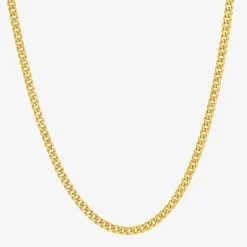 Made in Italy Unisex Adult 14K Gold 22 Inch Cuban Chain Necklace