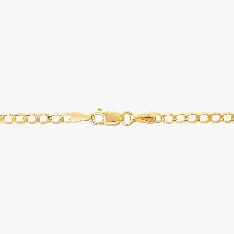 Made in Italy Unisex Adult 10K Gold 20 Inch Curb Chain Necklace