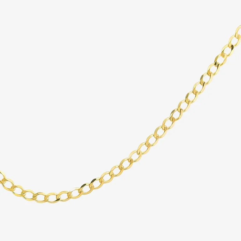 Made in Italy Unisex Adult 10K Gold 20 Inch Curb Chain Necklace