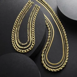 Made in Italy Unisex Adult 14K Gold 20 Inch Link Chain Necklace