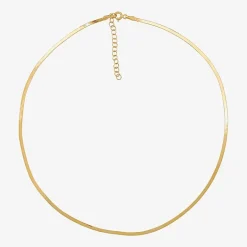 Made in Italy Unisex Adult 14K Gold 18 Inch Herringbone Chain Necklace