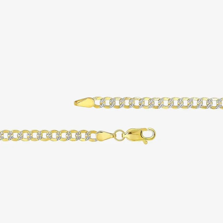 Made in Italy Unisex Adult 10K Gold 20 Inch Curb Chain Necklace