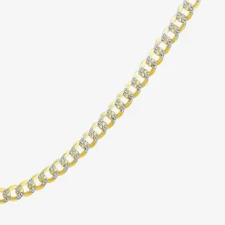 Made in Italy Unisex Adult 10K Gold 20 Inch Curb Chain Necklace
