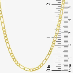 Made in Italy Unisex Adult 10K Gold 20 Inch Figaro Chain Necklace