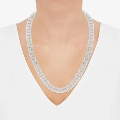 Made in Italy Unisex Adult Sterling Silver 24 Inch Cuban Chain Necklace
