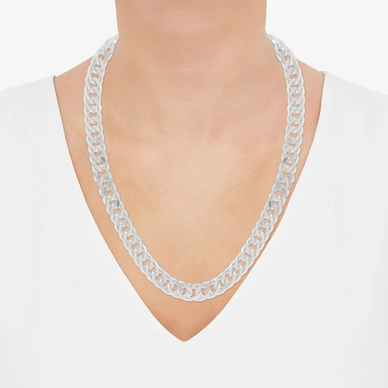 Made in Italy Unisex Adult Sterling Silver 24 Inch Cuban Chain Necklace