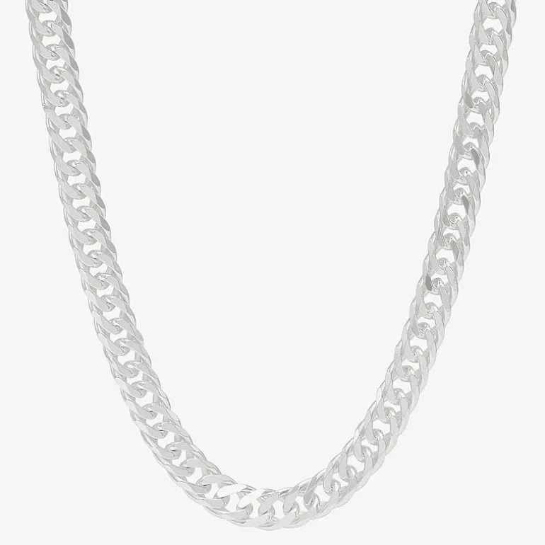 Made in Italy Unisex Adult Sterling Silver 24 Inch Cuban Chain Necklace