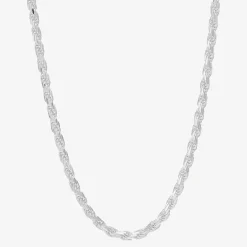 Made in Italy Unisex Adult Sterling Silver 20 Inch Rope Chain Necklace