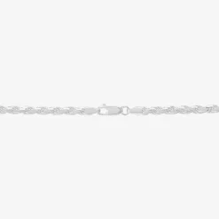 Made in Italy Unisex Adult Sterling Silver 20 Inch Rope Chain Necklace