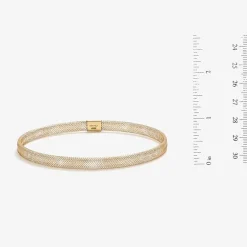 Made in Italy Womens 10K Gold Bangle Bracelet