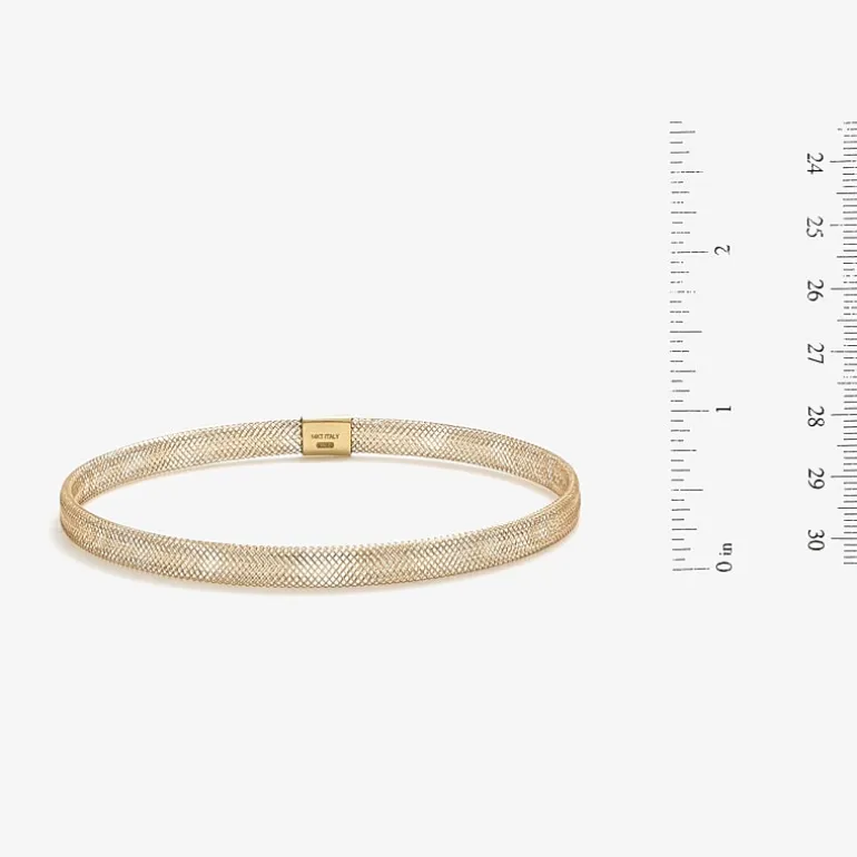 Made in Italy Womens 10K Gold Bangle Bracelet