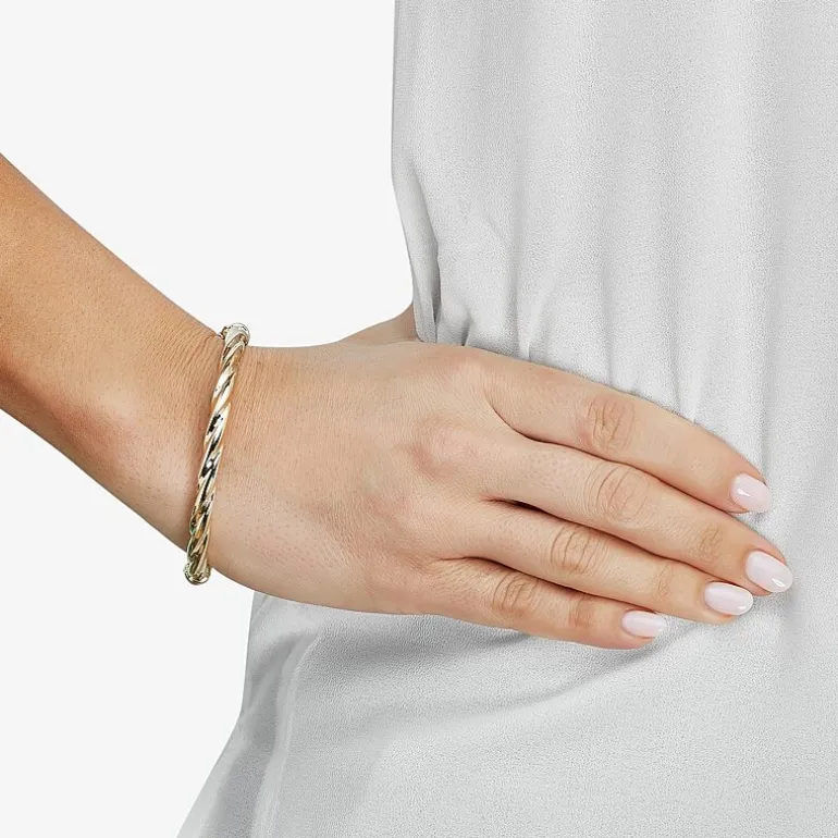 Made in Italy Womens 14K Gold Bangle Bracelet
