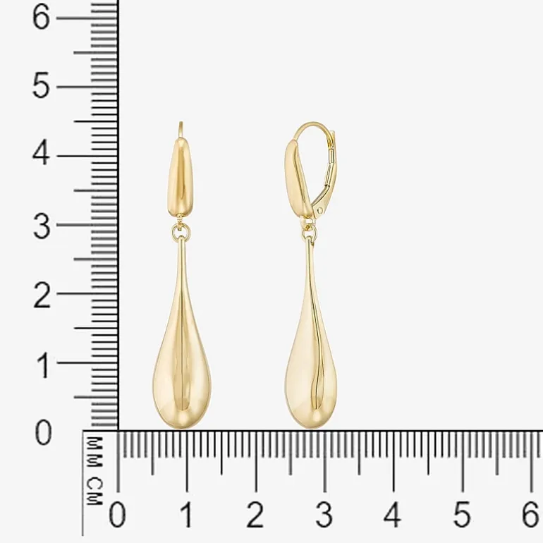 Made in Italy Womens 14K Gold Drop Earrings