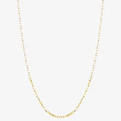 Made in Italy Womens 14K Gold 22 Inch Box Chain Necklace