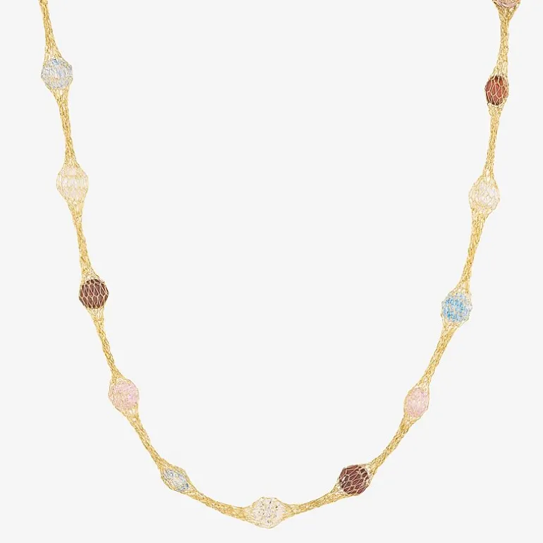 Made in Italy Womens 10K Gold 18 Inch Link Chain Necklace