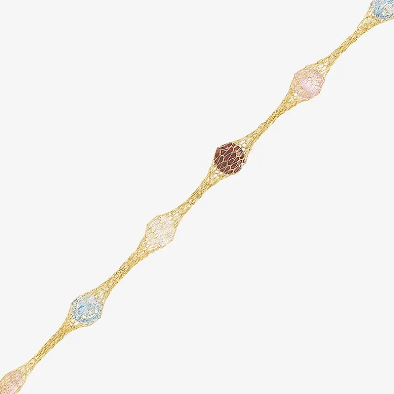 Made in Italy Womens 10K Gold 18 Inch Link Chain Necklace