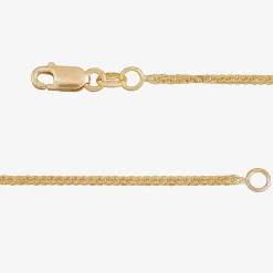 Made in Italy Womens 14K Gold 20 Inch Wheat Chain Necklace